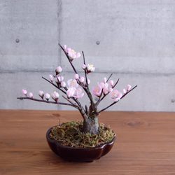 硝子工芸 盆栽 花 インテリア 梅 桜 美術品 アート 硝子工芸 盆栽 花 インテリア 梅 桜 美術品 アート