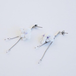 ＂hana saku＂  accessory   お花を身につけるアクセサリー　　　　花咲くピアス／イヤリング　〈冬〉 5枚目の画像