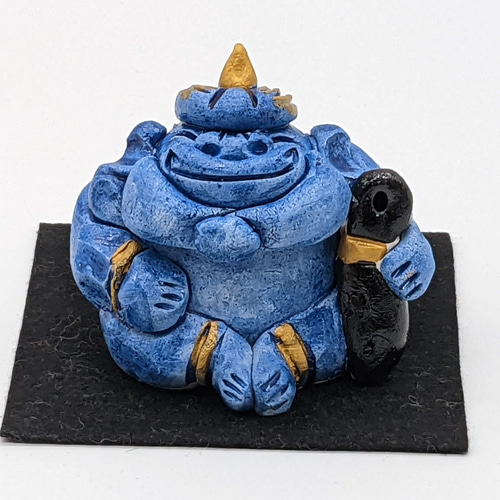 041-0046 花器 花瓶 置物 インテリア 和陶器 和モダン /鬼に金棒/青