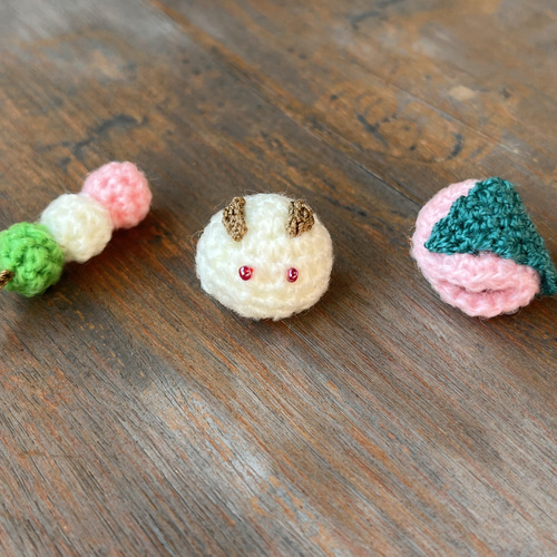 春の和菓子 あみぐるみセット あみぐるみ ecru-meme 通販