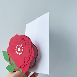 【再販・リニューアル!】芍薬をイメージした華やかなメッセージカード・封筒付 / 全5色　母の日 誕生日 ウェディング 14枚目の画像