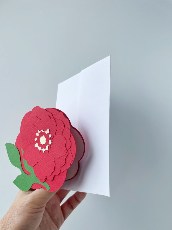【再販・リニューアル!】芍薬をイメージした華やかなメッセージカード・封筒付 / 全5色　母の日 誕生日 ウェディング 14枚目の画像