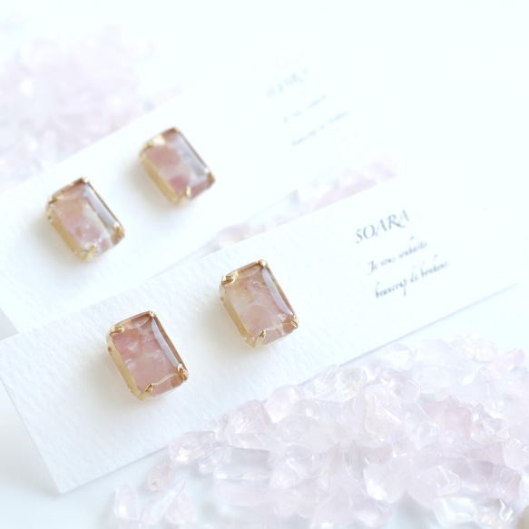 gemstone  jewelry   ローズクォーツ 2枚目の画像