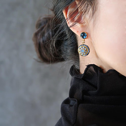 【再販未定】14KGF/ IOLITE BLUE OPAL VINTAGE CRYSTAL EARRINGS 3枚目の画像