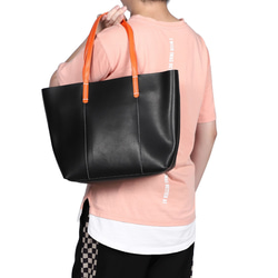 義大利真皮手提包，男女通用，時尚輕便，採用真牛皮製成，黑色，商務風格 第16張的照片