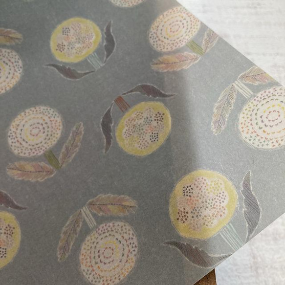 透ける模様紙【太陽の花 月の花】 4枚目の画像