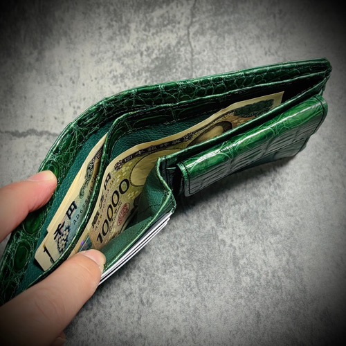 無双 クロコダイル 財布 二つ折り 折財布 メンズ財布 ホーン 無双 クロコダイル 財布 二つ折り 折財布 メンズ財布 ホーン