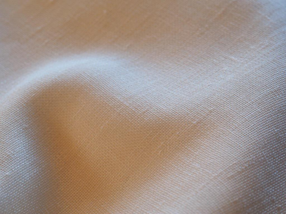 ふんわり柔らかなリネンライクレースのカフェカーテン　レディメイド品 3枚目の画像