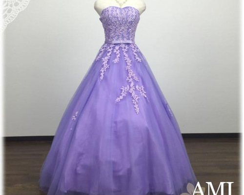 ドレスルームアミ ドレス 演奏会 紫 パープル 超美品 7号 9号 160cm ドレスルームアミ ドレス 演奏会 紫 パープル 超美品 7号 9号