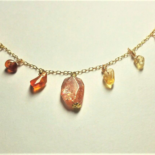 再販【アマテラス 太陽の石ネックレス】大粒サンストーン ネックレス