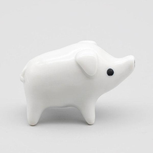 砥部焼 おしゃれ 【垂れ耳 こぶたの置物】 豚 手作り インテリア 和将