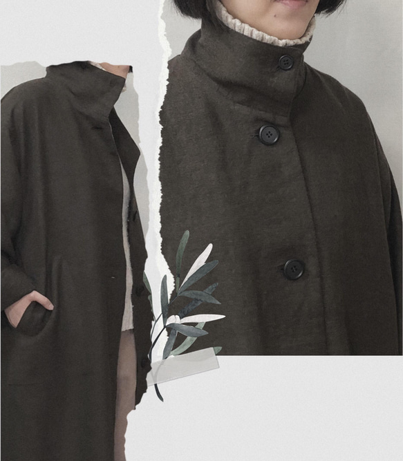 【訳アリ】WOOL COATING PEACOAT (CHARCOAL) Charcoal Peacoat | Buy Online at Moss