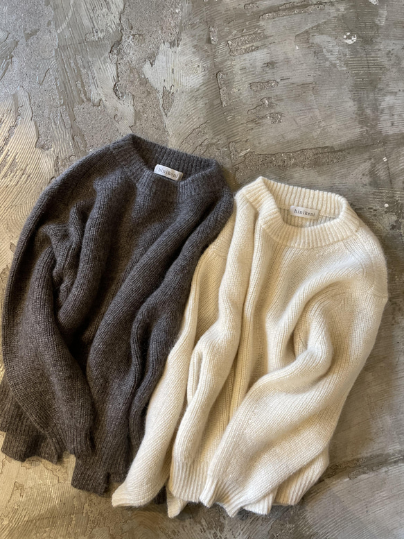 mohair alpaca back slit pullover 19枚目の画像