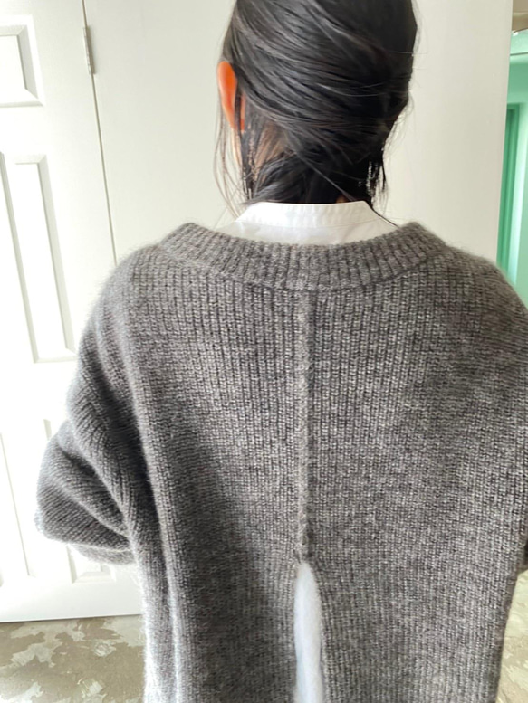 mohair alpaca back slit pullover 10枚目の画像