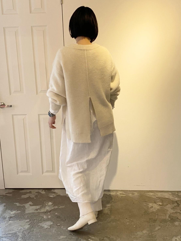 mohair alpaca back slit pullover 3枚目の画像