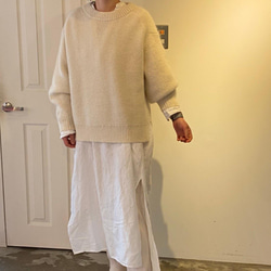 mohair alpaca back slit pullover 1枚目の画像