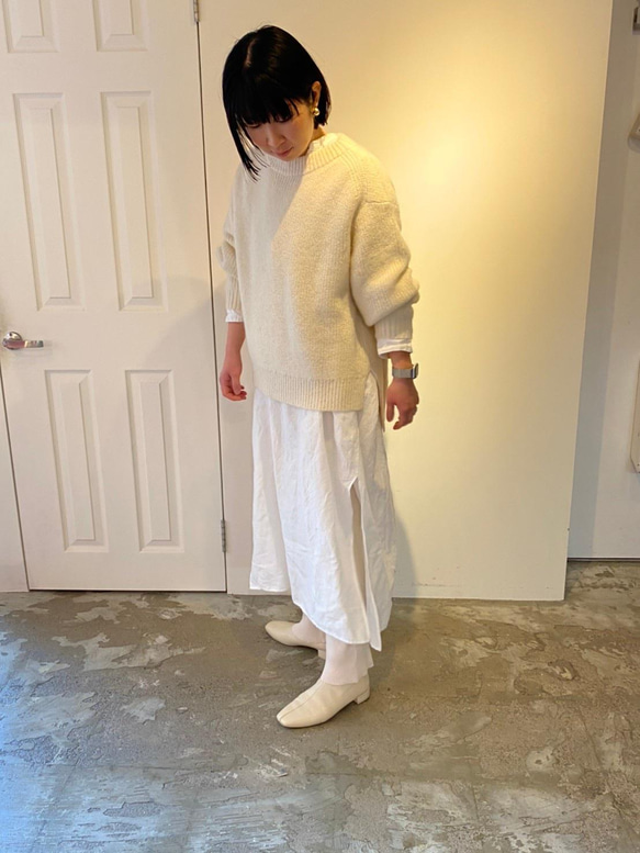 mohair alpaca back slit pullover 4枚目の画像