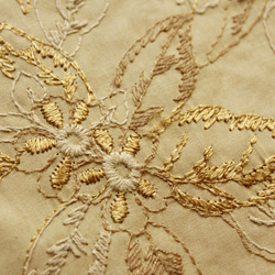 ◇レース半襟・半衿【華】芥子色 7枚目の画像