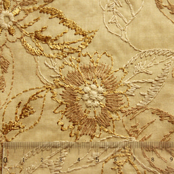 ◇レース半襟・半衿【華】芥子色 5枚目の画像