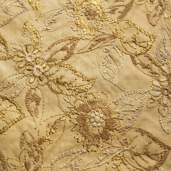 ◇レース半襟・半衿【華】芥子色 6枚目の画像