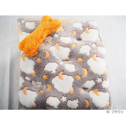 ペットベッド 半フチマット 星 雲 犬 猫 クッション ペットグッズ 秋 冬 寝具 MA55 2枚目の画像