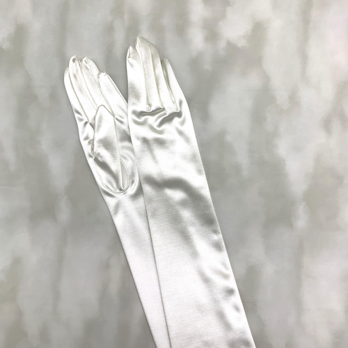 王道サテンロンググローブ 日本製 ストレッチ サテン