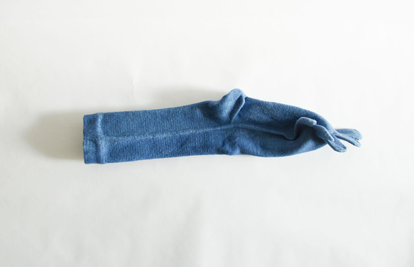 無農薬ヘンプ&コットン５本指靴下　（藍染め）草木染　　温活　24～27cm 10枚目の画像