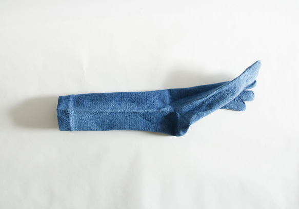 無農薬ヘンプ&コットン５本指靴下　（藍染め）草木染　　温活　24～27cm 9枚目の画像