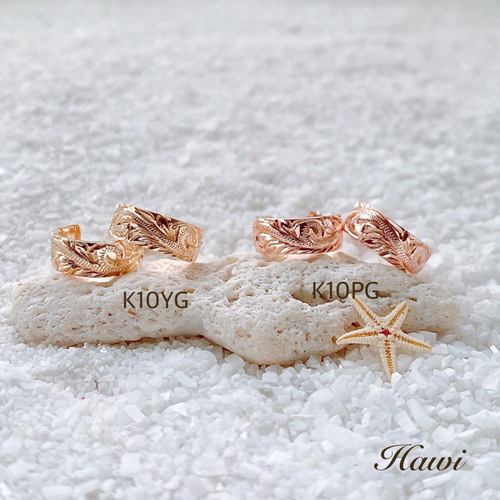 ハワイアンジュエリーピアス(フープ4mm・K10) ピアス(スタッド ハワイアンジュエリーピアス(フープ4mm・K10) ピアス(スタッド