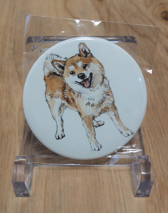 缶バッチ７６ｍｍ　柴犬　マグネットタイプ １ 1枚目の画像