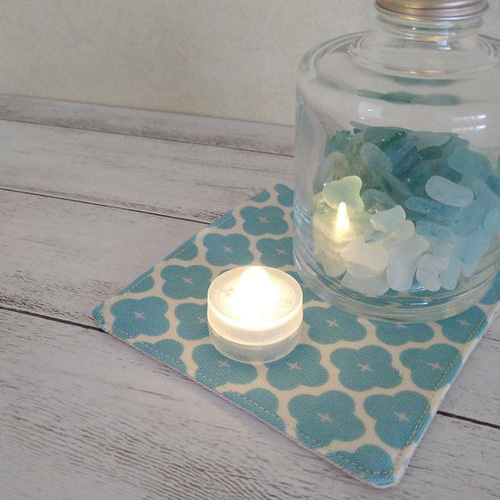 シーグラスのランプ☆海の贈り物 ガラスのオブジェ ライト