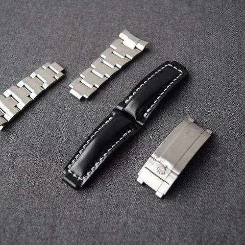 受注製作 ロレックス対応 新喜皮革コードバン 無双仕立て 時計ベルト