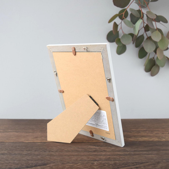 刺繍命名ボード《ボタニカル / 寒色》A5サイズ 命名書 名前旗 こどもの日 端午の節句 五月人形 15枚目の画像