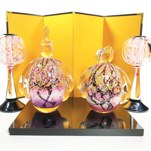 春を呼ぶ ガラスのお雛様 「ひなの国みせ」 ひな人形・雛飾り 花宵