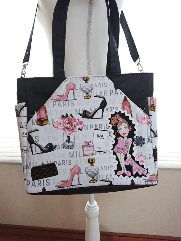 ☆ロラライハリス(刺繍) ・素敵な刺繍のレディ ・ショルダーバッグ