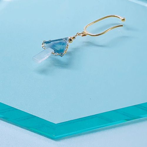 一点物14kgf☆ストライプフローライトとムーンストーンの  