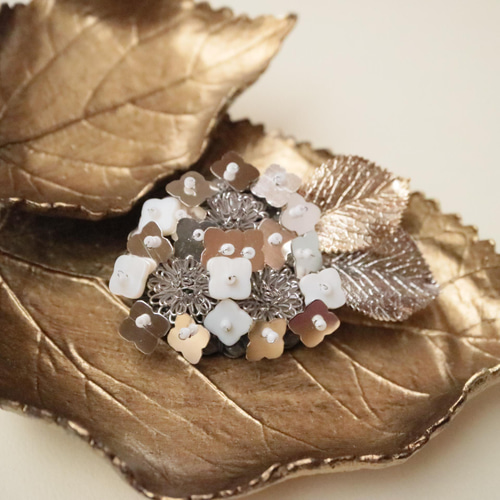 ○4890#0706　銀泉いづみけん/SILVERブローチ紫陽花　0320 ○4890#0225銀泉いづみけん/SILVERブローチ紫陽花0320