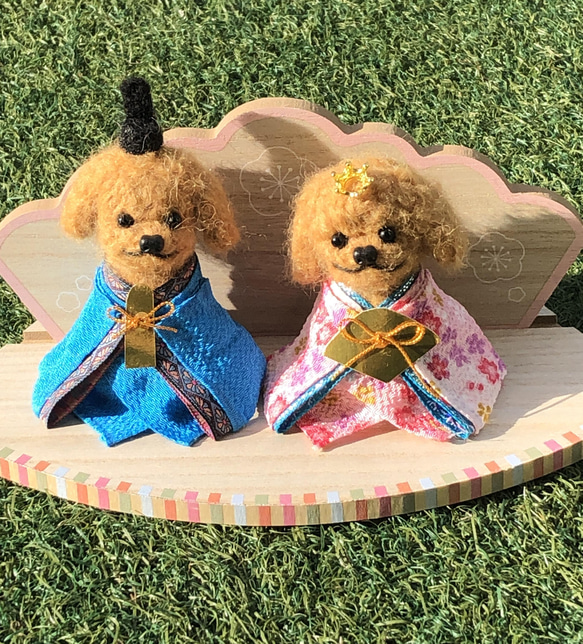 見本品 ハロウィーン 羊毛フェルトトイプードル トイプードル