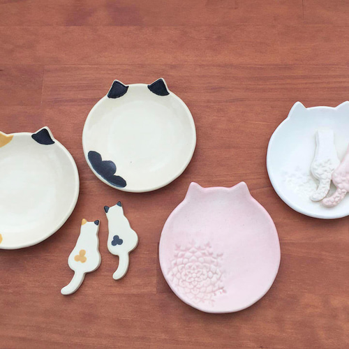 猫のうつわ2個セット「選べる！子猫猫」豆皿 薬味皿・豆皿