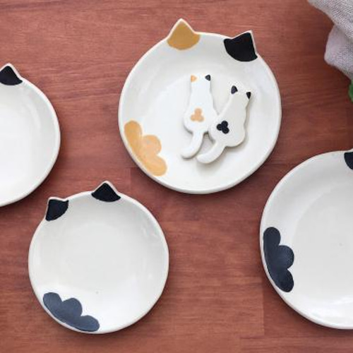 猫のうつわ2個セット「選べる！子猫猫」豆皿 薬味皿・豆皿