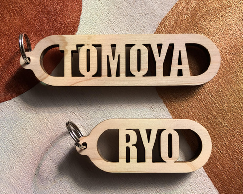 りん＊確認用お名前入りオーダーメイド木製キーホルダー♫ お名前入り木製キーホルダー♡*゜ ウッドバーニング 名入れ 木製