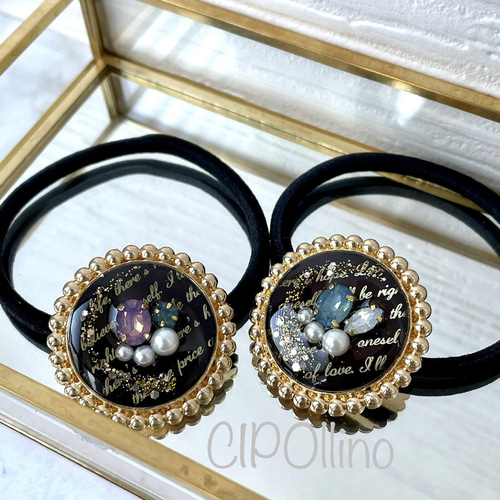 ちょっぴりお洒落なチョコレート風レジンヘアゴム いちご ストロベリー