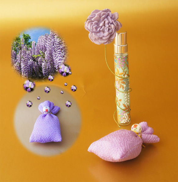 リアル＆デザイン藤の花ノ香10ml 満開時の藤の花 におい袋と花束風は