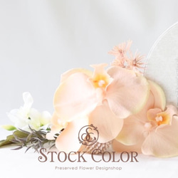 胡蝶蘭とピンポンマムのヘッドドレス/ヘアアクセサリー＊ウェディング 成人式 卒業式 結婚式 白無垢 和装 袴 髪飾り 8枚目の画像