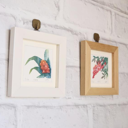 木版画 万年青 南天 セット 額付き その他インテリア雑貨 かさね 通販