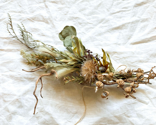 流木入りおまかせドライフラワースワッグ Mサイズ スワッグ Rside