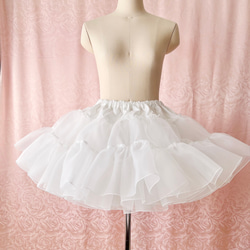 受注 シフォンフリルロングペチコート ロングスカート（マキシ丈