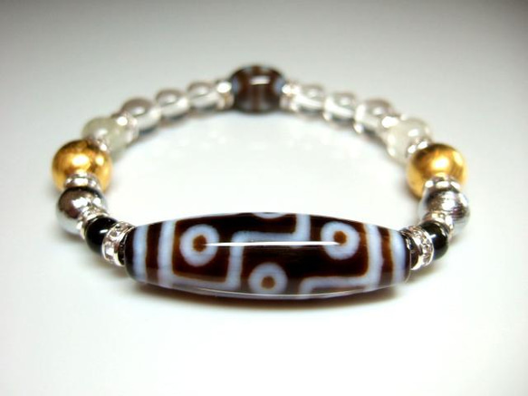 リビアングラス九眼天珠のブレスレット 楽天市場】【当店オススメ】リビアングラス 九眼天珠&8mm