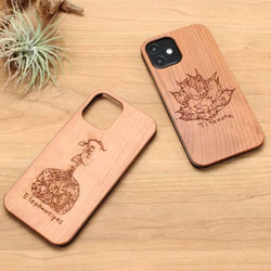木製 iphoneケース おしゃれ 植物シリーズ アガベ チタノタ 15 14 13 かっこいい 12 mini se 4枚目の画像