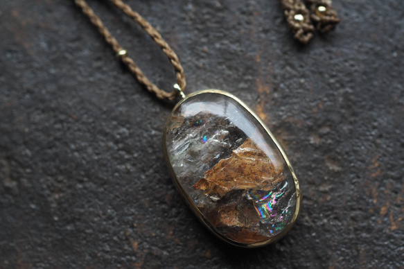 garden quartz brass necklace 1枚目の画像